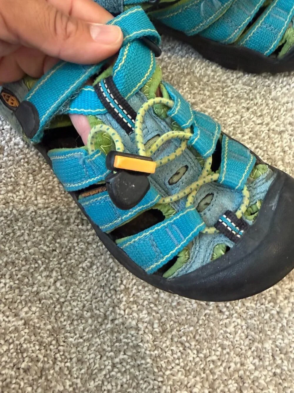 KEEN Newport H2 Kids Waterproof Sport Sandals Blue Green US 13
